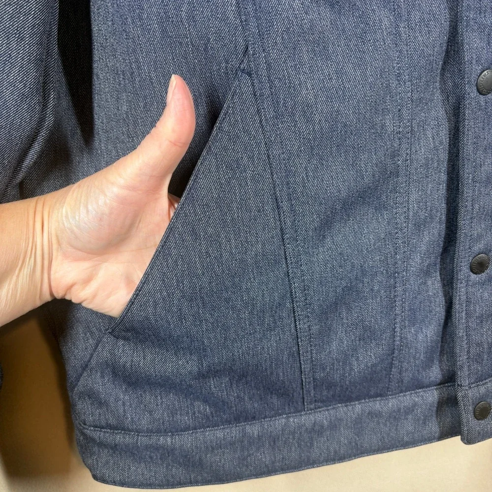 Levis Mens Soft Shell Stand Collar Commuter Trucker Jacket XL Blue Staple